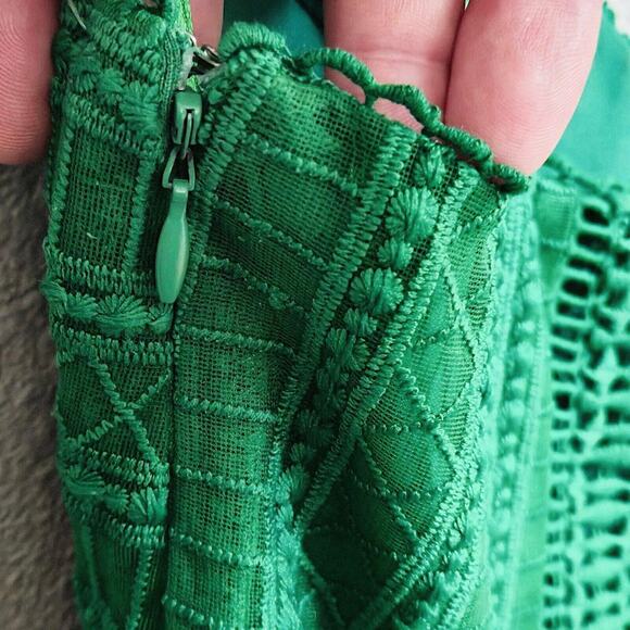 Anthropologie Greylin Women’s Dress Cottagecore Romantic Fit & Flare Green Sz S - Picture 8 of 11